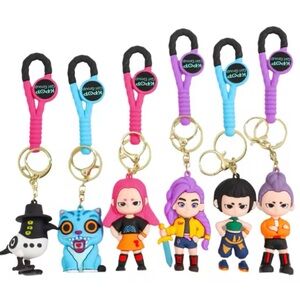 Colorful Character backpack / charms /Keychain Set